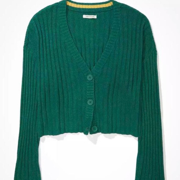 American Eagle Cropped Cardigan Sweater - Picture 3 of 5